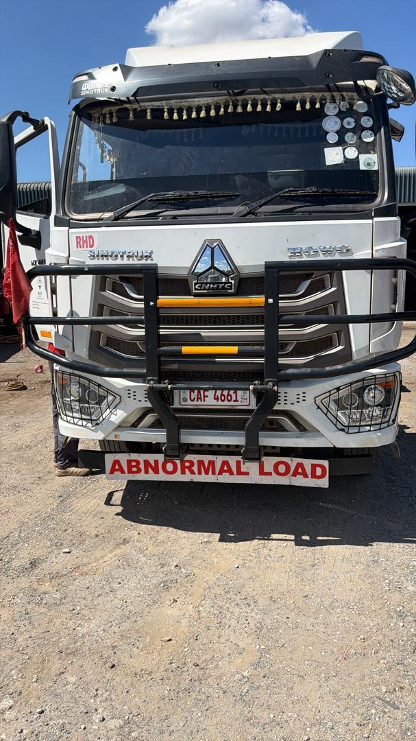 MISGANA HOWO abnormal load truck front view SADC cross-border