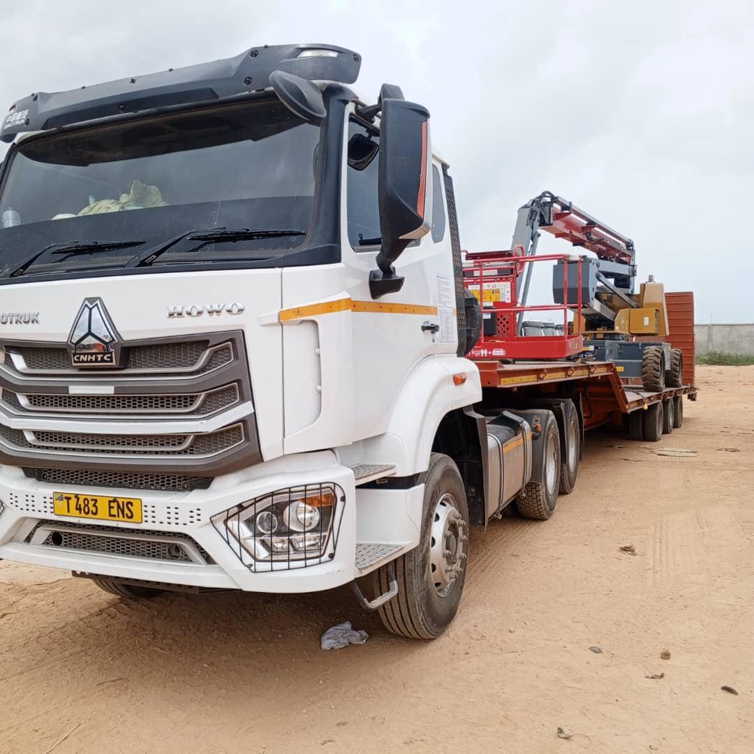 MISGANA HOWO lowbed truck transporting heavy machinery across the SADC region